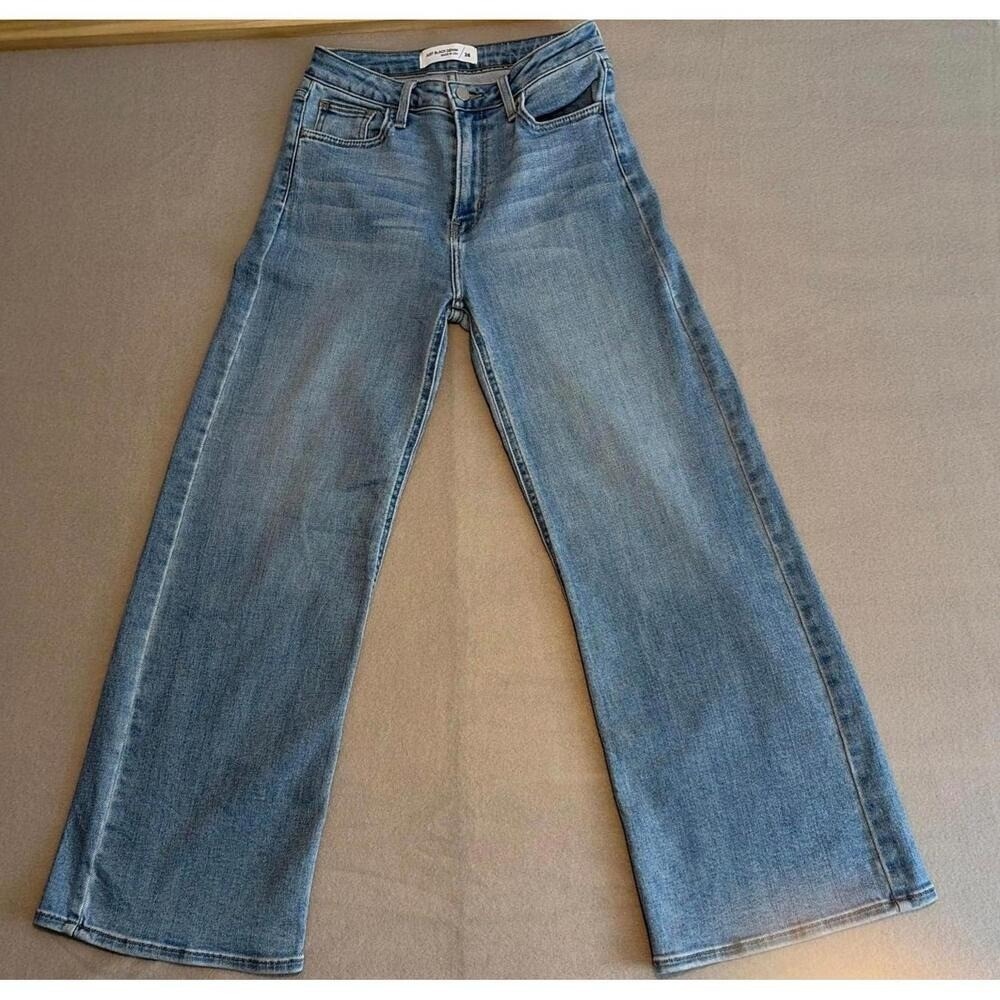 Just Black Denim High Waist Wide Leg Jeans Size 26 Made in USA style D-BP2391